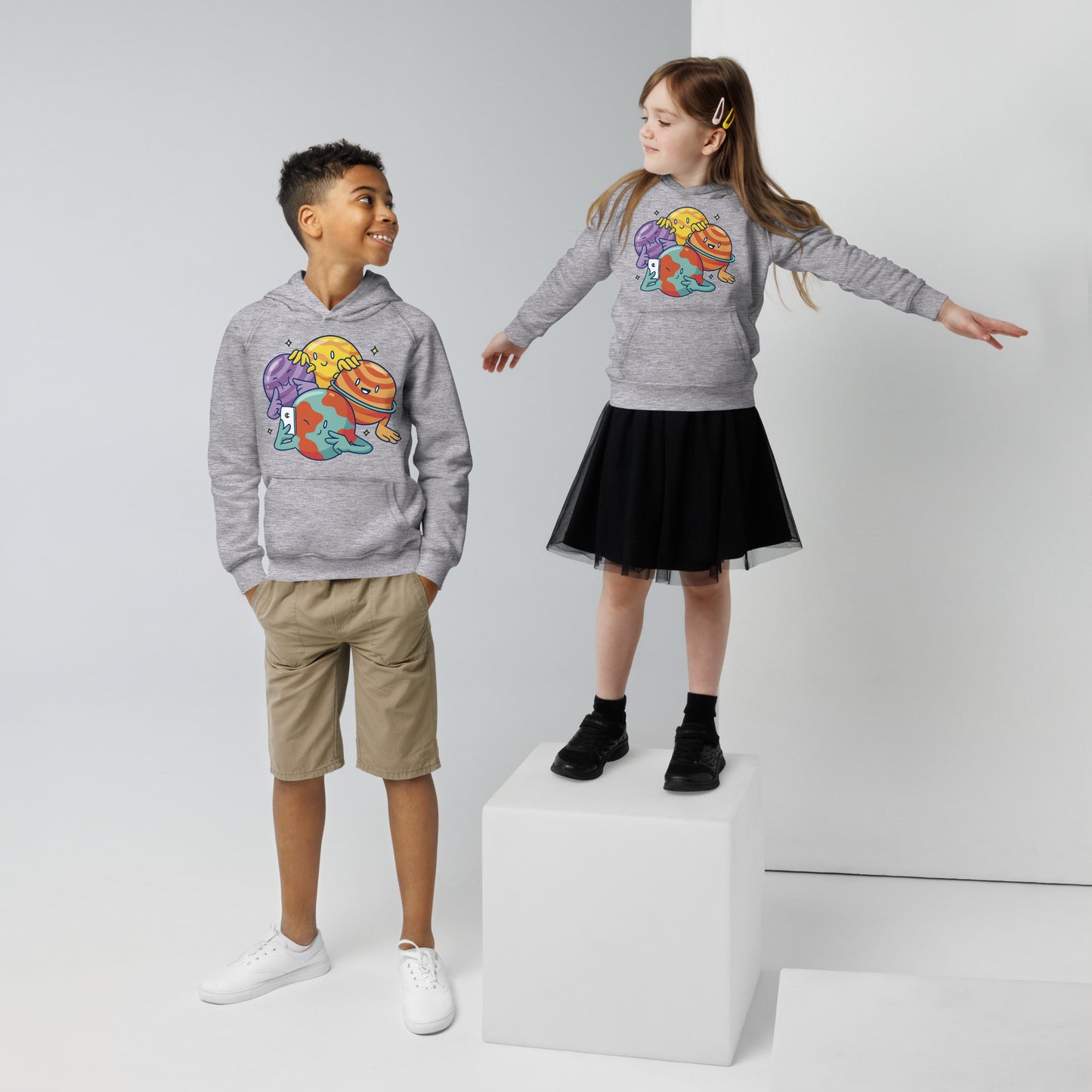 Sweat à capuche écologique pour enfants 4 ans -12 ans